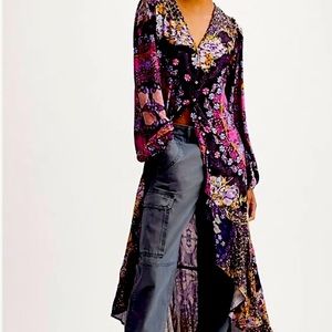 Free People Marais Printed Midi Dress